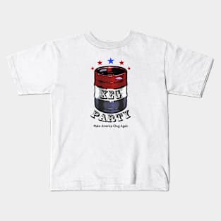 Make America Chug Again Beer Keg Party Kids T-Shirt